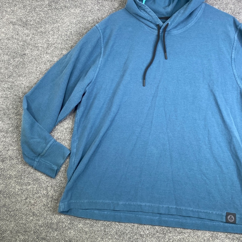 American Giant Mens XL Blue Cotton Pullover Hoodie Sweatshirt Made in USA - Picture 2 of 13
